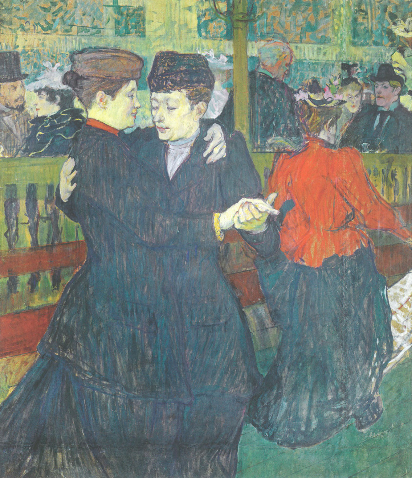 At the Moulin Rouge, Two Women Waltzing, by Toulouse-Lautrec, 1892.jpg
